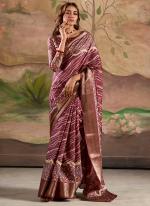 Dola Silk Pink Casual Wear Printed Saree